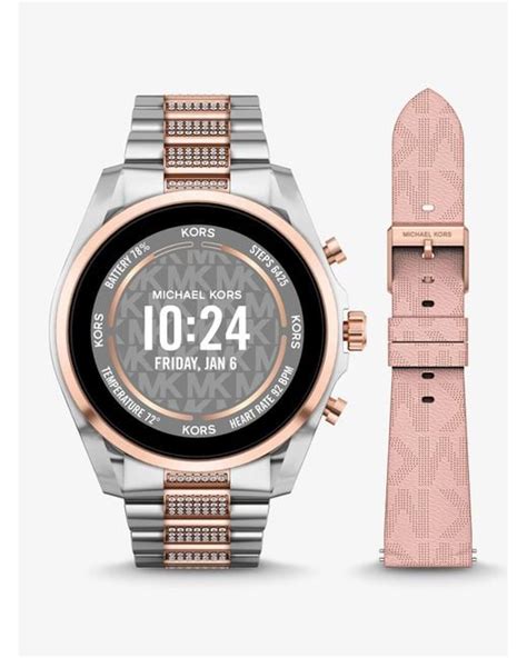 michael kors uhr zweifarbig|Zweifarbige Smartwatch Gen 6 Bradshaw .